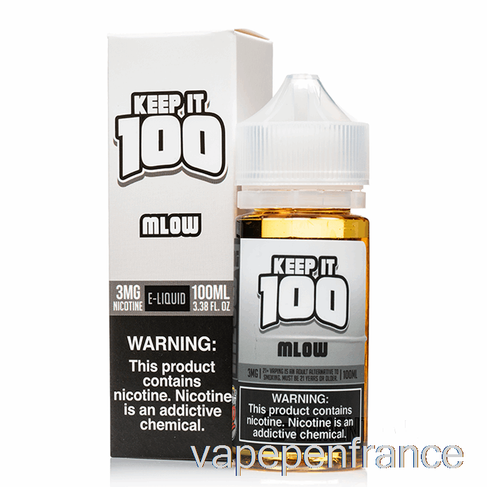 Mlow - Keep It 100 E-liquide - Stylo Vape 100 Ml 0 Mg